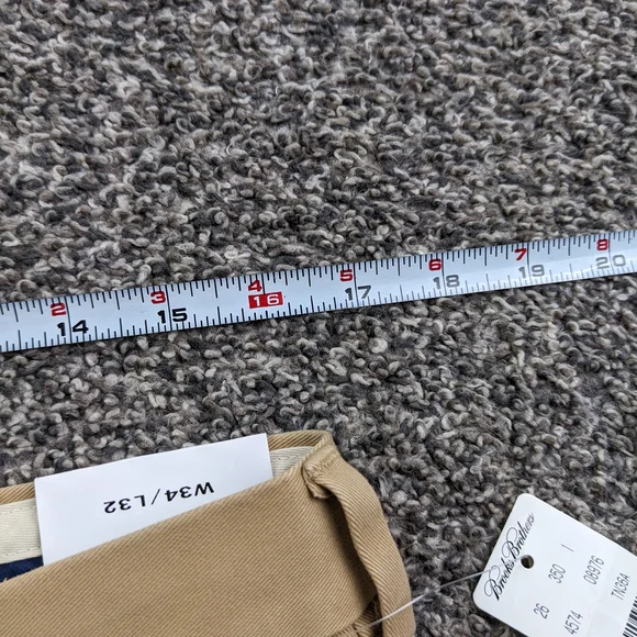 NWT Brooks Brothers Pants Advantage Chino Elliot Pleated Cuffed 34x32 Relaxed